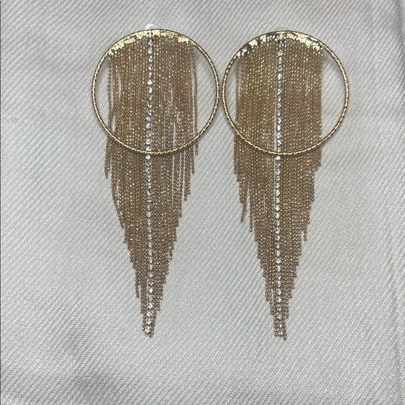 Gold Fringe Earrings - Picture 1 of 6
